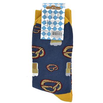 Crazy Socks Bier Beer Brezel 43-47 blau